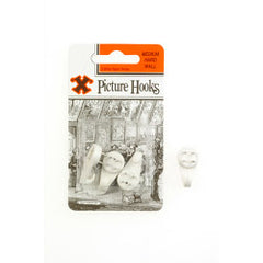 X Hard Wall Picture Hooks White (Blister Pack) Large