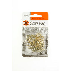 X Screw Eyes Brass Plated (Blister Pack) Assorted