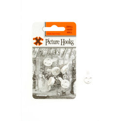 X Hard Wall Picture Hooks White (Blister Pack) Small