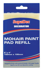 SupaDec Decorator Mohair Paint Pad Refill 6" x 4" /150mm x 100mm