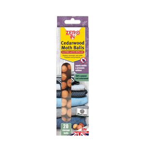 Zero In Cedarwood Clothes Moth Repeller Balls Pack 20