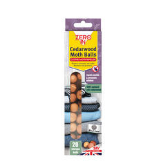 Zero In Cedarwood Clothes Moth Repeller Balls Pack 20