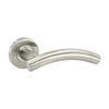Securit Satin Stainless Steel Latch Handles (Pair) 50mm Arc Style