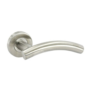 Securit Satin Stainless Steel Latch Handles (Pair) 50mm Arc Style