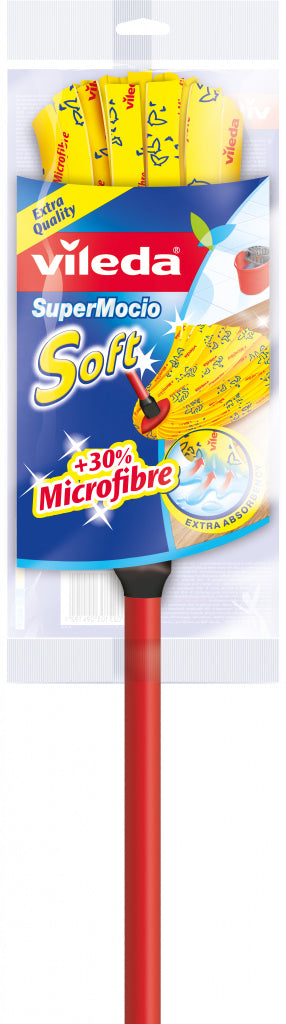 Vileda Supermocio Soft Head & Handle Mop Single + Refill