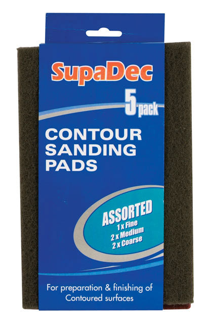 SupaDec Contour/Sanding Pads 5 Pack Assorted Assorted