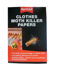 Rentokil Clothes Moth Killer Papers Pack 10