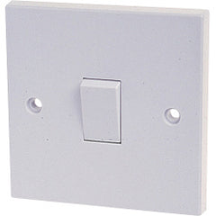 Securlec Square 1 Gang 2 Way Light Switch Square Edge