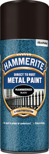 Hammerite Metal Paint 400ml Aerosol Hammered Black