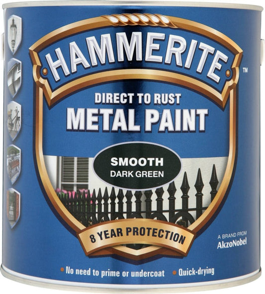 Hammerite Metal Paint Smooth 250ml Dark Green