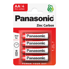Panasonic Zinc Carbon Batteries Pack 4 AA Size