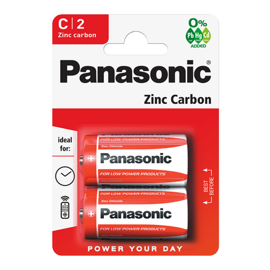 Panasonic Zinc Carbon Batteries C Size