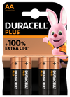 Duracell Plus Power Batteries AA Pack 4