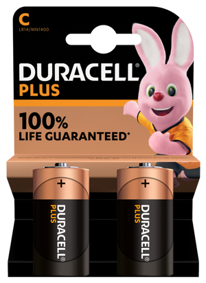 Duracell Plus Alkaline Batteries C