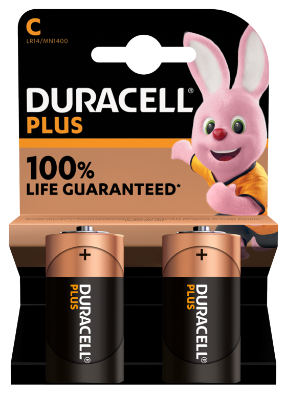 Duracell Plus Alkaline Batteries C