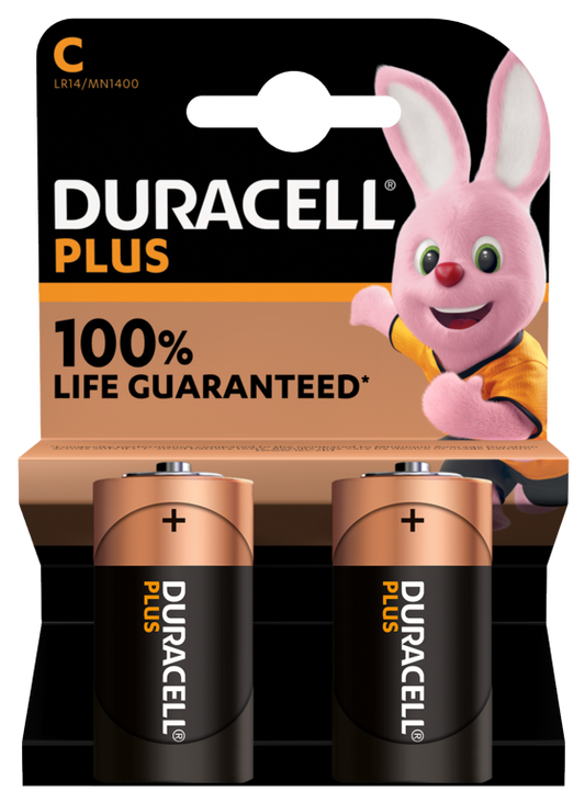 Duracell Plus Alkaline Batteries C
