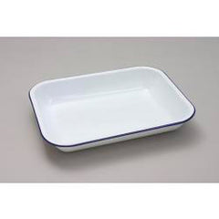 Falcon Enamel Bakepan Traditional White 28cm x 23cm x 4.5D