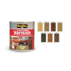 Rustins Polyurethane Gloss Varnish 500ml Teak