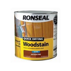 Ronseal Quick Drying Woodstain Satin 2.5L Teak
