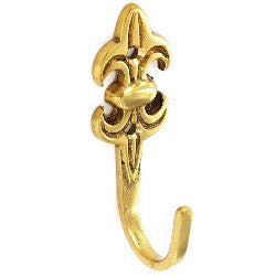Securit Brass Tieback Hooks Fleur-De-Lys (2) 75mm Pack of 5
