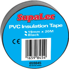 Securlec PVC Insulation Tapes Black 20m Pack 10