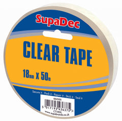 SupaDec Clear Tape 18mm x 50m