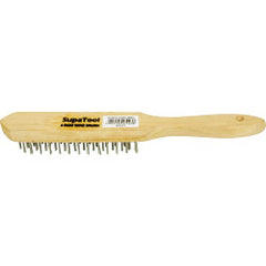 SupaTool Wire Brush With Maple Handle 2 Rows
