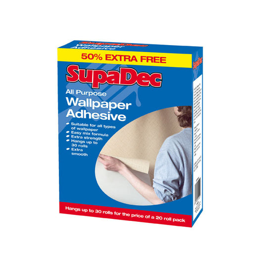 SupaDec All Purpose Wallpaper Adhesive up to 20 Rolls