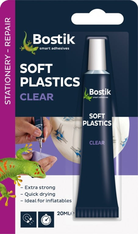 Bostik Soft Plastics Clear Adhesive 20ml Blister