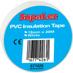 Securlec PVC Insulation Tape Pack 10 White 20m