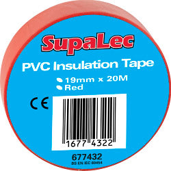 Securlec PVC Insulation Tapes Pack 10 Red 20 Metre