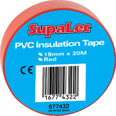 Securlec PVC Insulation Tapes Pack 10 Red 20 Metre
