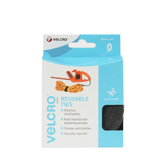 VELCRO® Reuseable TiesCut to Length 30mm x 5m Black