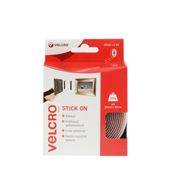 VELCRO® Stick On Tape 20mm x 2.5m White
