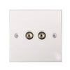 Securlec Aerial Socket 2 Gang TV Socket Round Edge