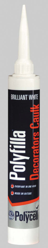 Polycell Polyfilla Decorators Caulk White 380ml Trade Cartridge