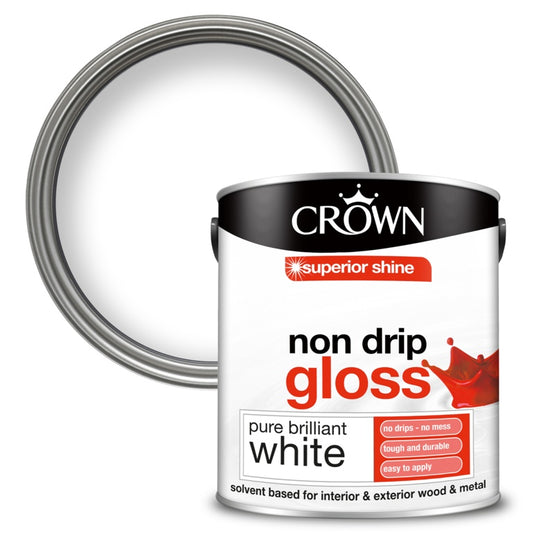 Crown Non Drip Gloss Pure Brilliant White 2.5L