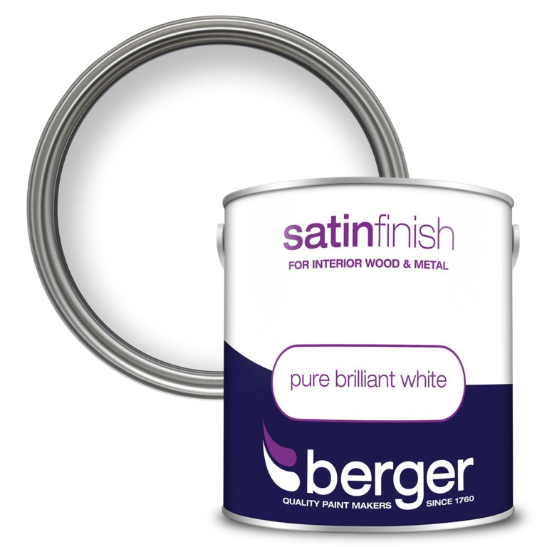 Berger Satin Finish 2.5L Pure Brilliant White