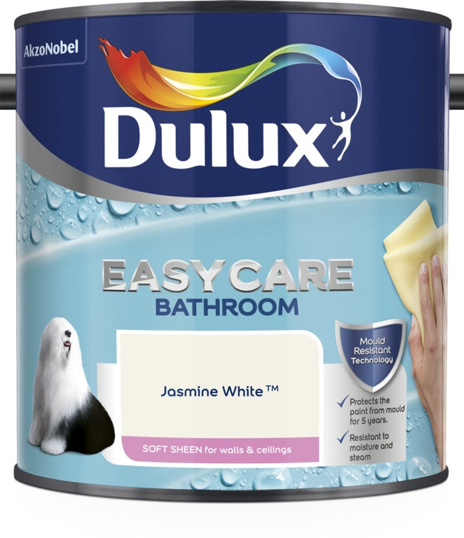 Dulux Easycare Bathroom Soft Sheen 2.5L Jasmine White