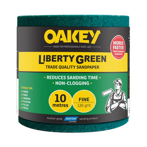 Norton Oakey Liberty Green Rolls 10m x 115mm 120 Grade