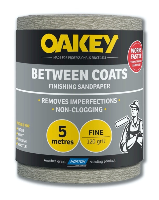 Norton Oakey Between Coats Rolls 5m x 115mm 120g