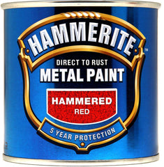 Hammerite Metal Paint Hammered 250ml Red