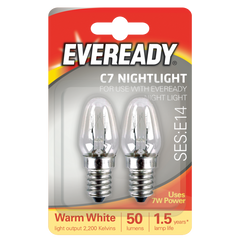 Eveready Night Light Spare Bulbs E14 Twin Pack