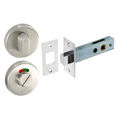 Securit Satin Stainless Steel Thumbturn with Deadbolt (1 Set) 50mm