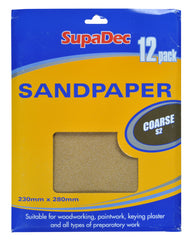 SupaDec General Purpose Sandpaper Pack 12 Fine F2