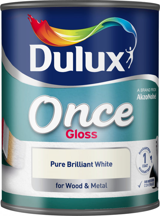 Dulux Once Gloss 750ml Pure Brilliant White