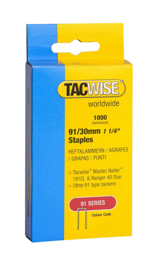 Tacwise Tacker Staples (91) 30mm