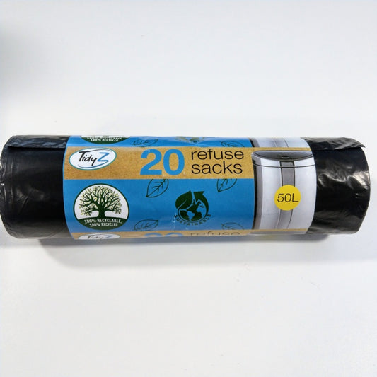 Tidyz Refuse Sacks 50L Roll of 20