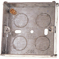 Securlec Metal Back Box 1 Gang 25mm