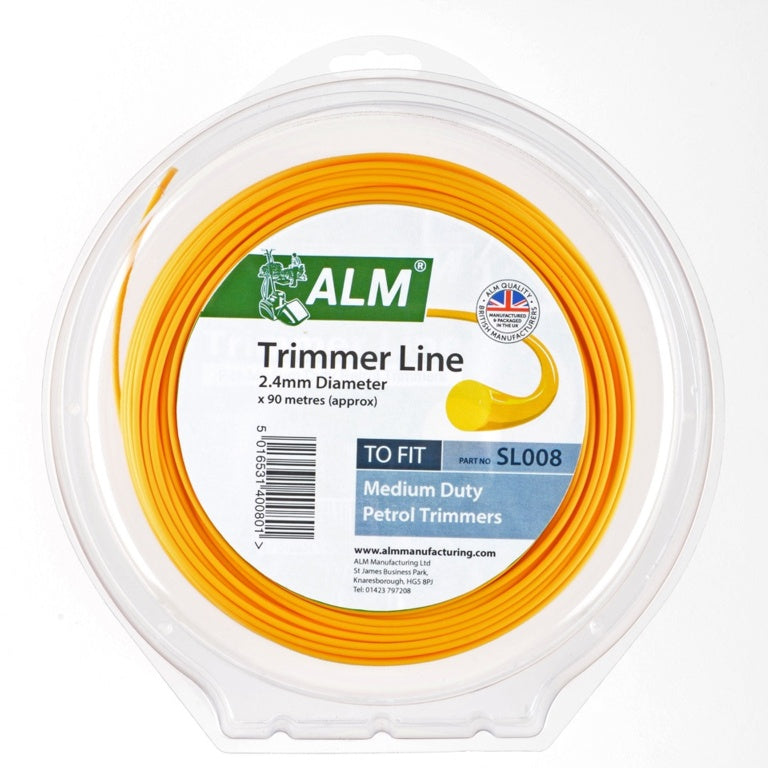 ALM Trimmer Line Yellow 2.4mm x 90m